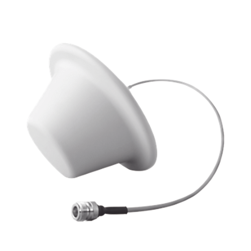 EPCOM CR-OCA0727S-3 Antena Domo Omnidireccional 698 ~ 960 MHz, 1710 ~ 2700 MHz, 1.5 dBi, 5 dBi, con conector N hembra.