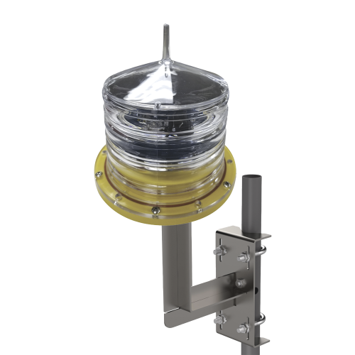 EPCOM INDUSTRIAL EI-GSL-SE-HLU Estrobo led para Obstrucción Autónoma con Led Color Rojo con Panel Solar (Luz Fija o Estroboscópica configurable), incluye montaje HLU3R2