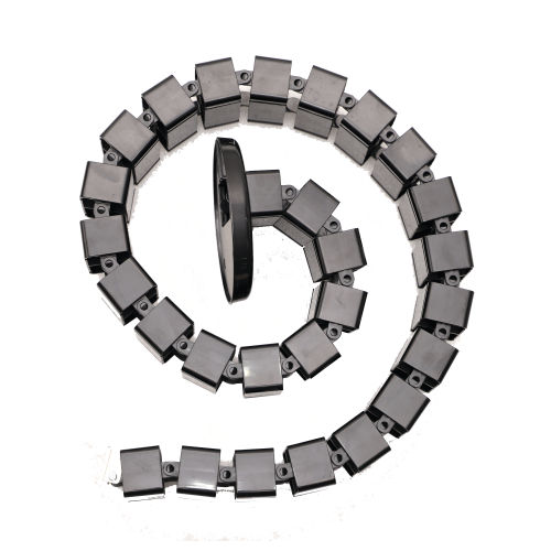 EPCOM INDUSTRIAL PORTACABLE Portacable de tipo Cadena para Escritorio, Organizador de Cables Vertical Articulado, 1200mm de Longitud, Evita que los Cables se Enreden o Tensen al momento de Elevar la Altura