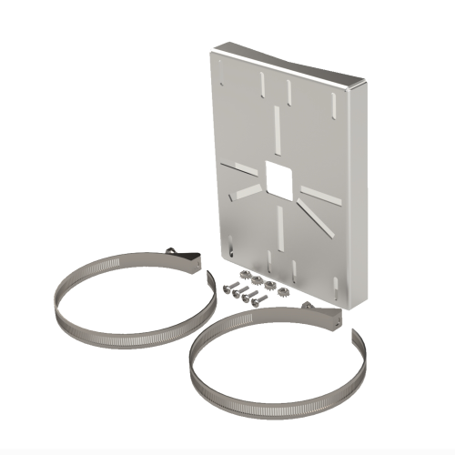 EPCOM INDUSTRIAL SYS-PM-01V3 Montaje universal galvanizado para instalación de cámaras en poste 2″ a 5″ color gris galvanizado