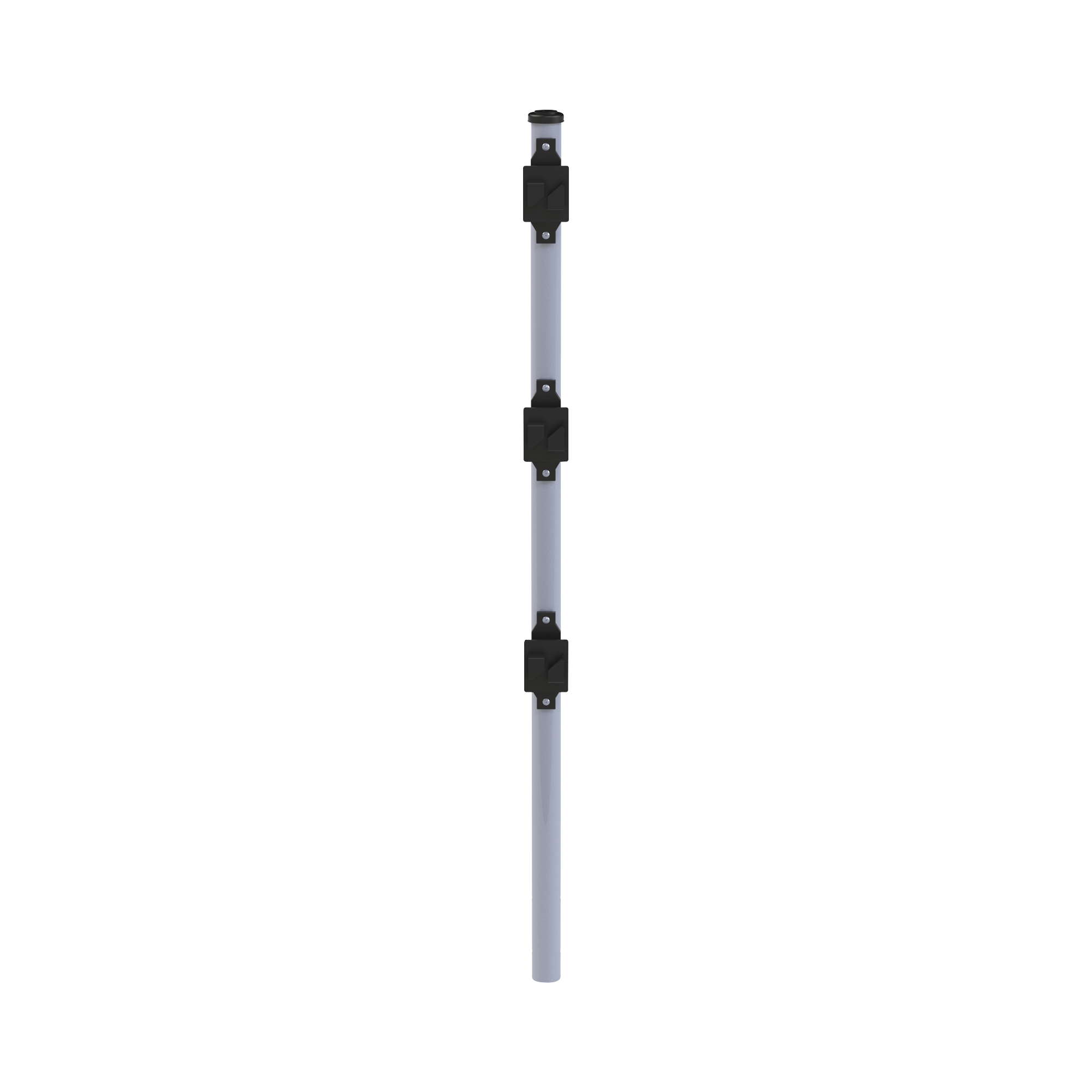 EPCOM INDUSTRIAL SYS-POST-7 Poste de Paso de 0.75m para Cerca Electrificada. Tubo Galvanizado cal. 18 de 1″Diam. con Tapón y 3 Aisladores Instalados.