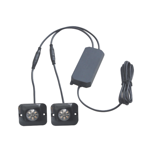 EPCOM INDUSTRIAL SIGNALING X12BW Par de Lámparas Ultra Brillantes con 6 LEDs cada una, Color Azul/Claro, Ideales para Vehículos Encubierto