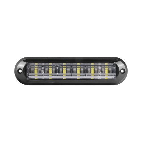 EPCOM INDUSTRIAL SIGNALING XLT1835AW Luz Auxiliar Ultra Brillante IP67 de 6 LEDs, Color Ambar/Claro, con mica transparente y bisel negro