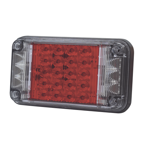 EPCOM INDUSTRIAL SIGNALING XLTE2345R Luz de Advertencia de 7X4″, Color Rojo, Con Luces de Trabajo, Ideal para Ambulancias