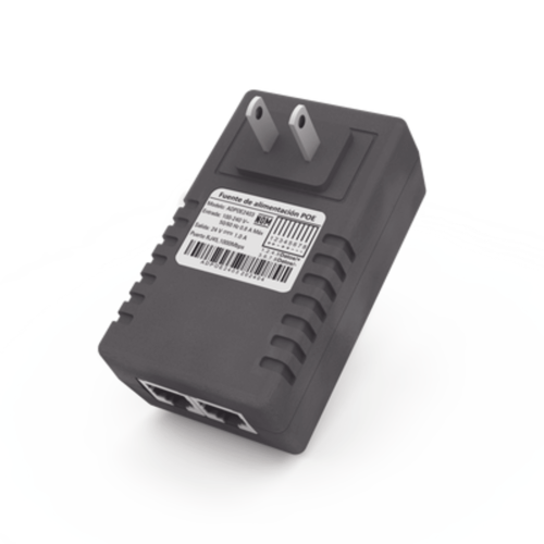 EPCOM POWERLINE ADPOE4805 Adaptador de pared, Inyector PoE, 48 Vcc, 0.5 A, Controlado por chip IC, Protección contra OV, OC, SC, UV/ Fácil de instalar