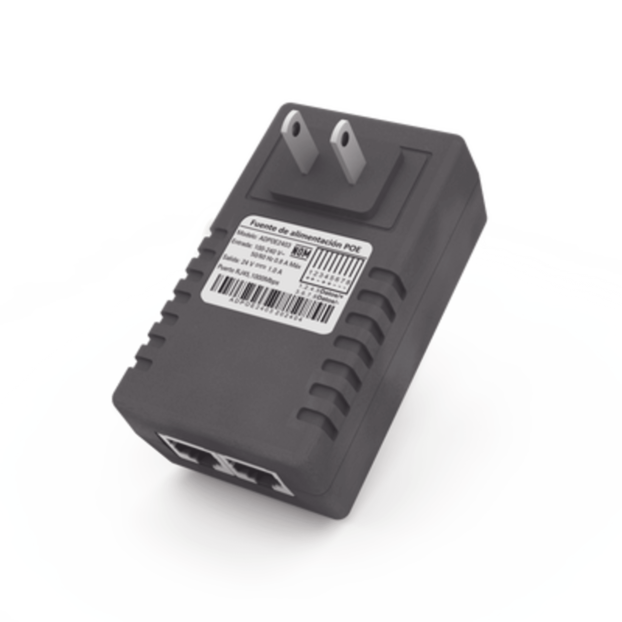 EPCOM POWERLINE ADPOE4805 Adaptador de pared, Inyector PoE, 48 Vcc, 0.5 A, Controlado por chip IC, Protección contra OV, OC, SC, UV/ Fácil de instalar