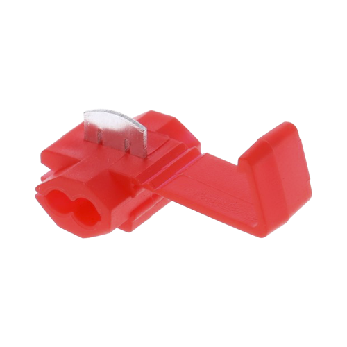 EPCOM POWERLINE AECW-1-25 Terminal tipo almeja, 22 – 18 AWG, Rojo, Paquete de 25 piezas.