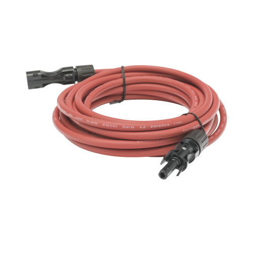 EPCOM POWERLINE CBLMC42P5MREDV2 Cable Fotovoltaico, 2.5 m, Rojo, Calibre 10 AWG con Terminal MC4-M en Ambos Extremos