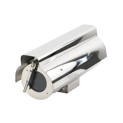 SYSCOM VIDEO SYE800/K Gabinete para Cámaras Tipo Box (Profesional), Cumple con Norma Anti-Explosión, Cumple con Norma IP68, Fabricado en Acero Inoxidable, Limpiaparabrisas Integrado