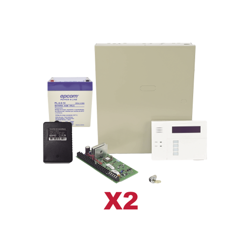 HONEYWELL HOME RESIDEO VISTA48DOBLE/6160RF 2 Paneles de Alarma VISTA48/6160RF Teclado Alfanumérico con Receptor Inalámbrico, Batería y Transformador