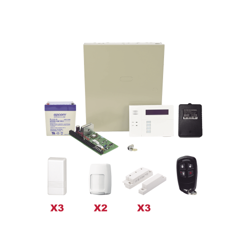 HONEYWELL HOME RESIDEO VISTA48LAPLUS/6160RF Kit inalámbrico, Panel VISTA48LA con teclado 6160RF receptor inalámbrico, 3 contactos 5816, 2 PIR 5800PIR, 1 Llavero inalambrico Bateria y Transformador