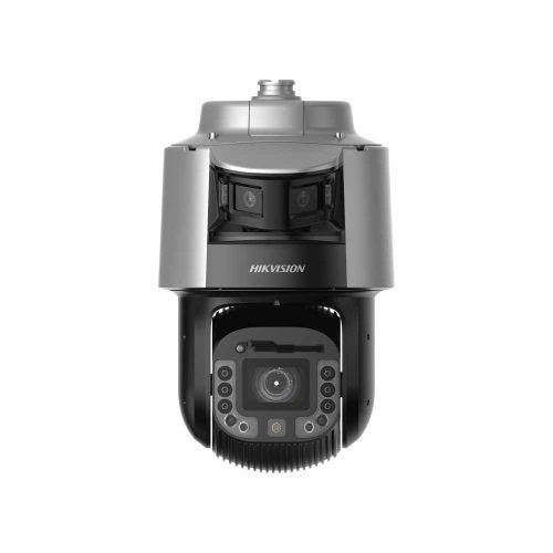 CÁMARA DE SEGURIDAD IP DOMO HIKVISION PARA EXTERIORES, 4 MEGAPIXEL CON CÁMARA PANORAMICA 180º DE 6 MEGAPIXEL, 42X ZOOM, 300 MTS IR Y 30 MTS LUZ BLANCA,, DS-2SF8C442MXG1-ELW/26(F0)