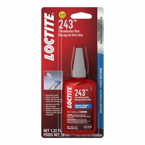 LOCTITE 1330906 243 - BLOQUEADOR DE ROSCAS INSENSIBLE DE SUPERFICIE DE RESISTENCIA MEDIA, 36ML