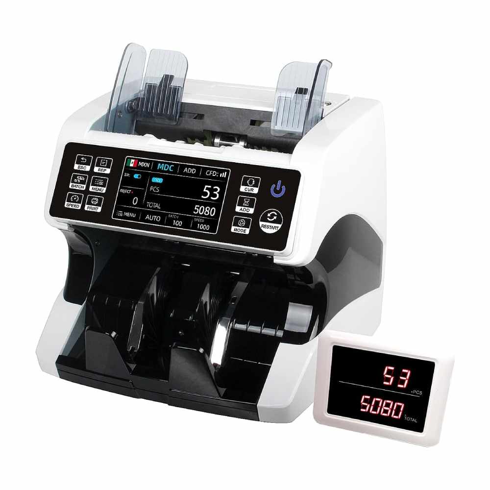 CONTADOR BILLETES KISHNELL POR DENOMINACION MULTIDIVISA DIAMOND GRADO BANCARIO DETECTOR DE BILLETES FALSO, KB04