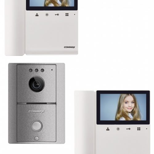 COMMAX CMV70MXP - Paquete de monitor Wifi para videoportero / App Commax Hey Call/ Android&iOS / Conexión a 4 hilos con frente de calle/ Micro SD