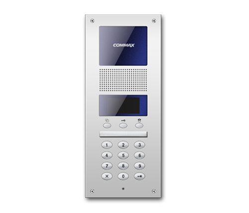 COMMAX DRC4YP - Frente de calle para videoportero, compatible con monitores Commax uso en interior y exterior/ Soporta 2 monitores/ Salida de relay para función de apertura de puerta incluye cubierta metalica