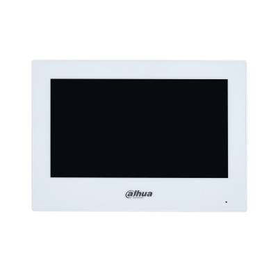 DAHUA VTH2621GW-P - Monitor IP Touch de 7 Pulgadas/ Serie Lite/ Blanco/ Poe Estandar/ 6&1 E&S de Alarmas/ Uso Interior/ Modo No Molestar/ H.265/ Soporta Hasta 4 Frentes de Calle y 4 Monitores Adicionales/ #DEVIDE