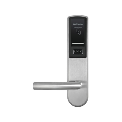 ZKTECO LH6800L- Cerradura Izquierda para Hotel con Tecnología MIFARE 13.56 MHz, Compatible con Puertas de 35 a 45 mm de Grosor, Fabricada en Aleación de Zinc, Capacidad de Registro de 224 Eventos