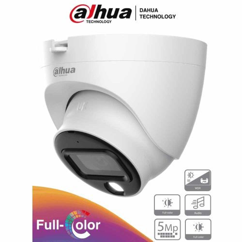 DAHUA HAC-HDW1509TLQ-A-LED - CÁMARA DOMO FULL COLOR DE 5 MP CON MICRÓFONO INTEGRADO Y LENTE DE 3.6 M