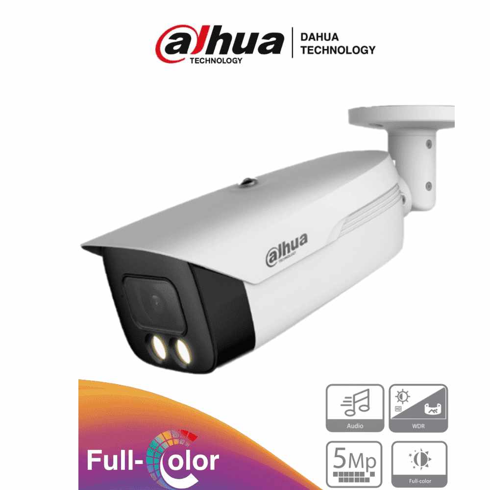 DAHUA HAC-HFW1509MHN-A-LED-0360B-S2 - CÁMARA BULLET FULL COLOR DE 5 MP CON LENTE DE 3.6 MM Y MICRÓFONO INTEGRADO. CON VISIÓN NOCTURNA DE HASTA 50 METROS, WDR REAL DE 120 DB Y COLOR 24/7, RESISTENTE AL AGUA IP67 Y TECNOLOGÍA STARLIGHT