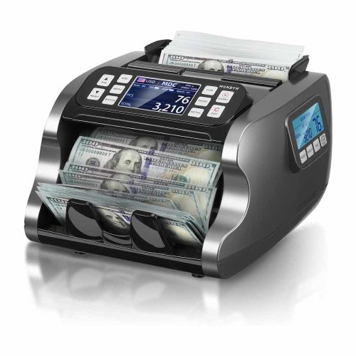 MÁQUINA DE CONTADOR DE DINERO CON DENOMINACIÓN MIXTA, DOBLE VISUALIZACIÓN,