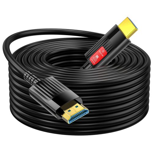 Cable de fibra óptica HDMI Anehmeta 65FT/20M, cable HDMI 2.1 largo compatible con 48Gbps de alta velocidad 8K@60Hz 4K@120Hz Dynamic HDR/eARC/HDCP 2.2 y 2.3/Dolby Atmos para monitor, TV, proyector