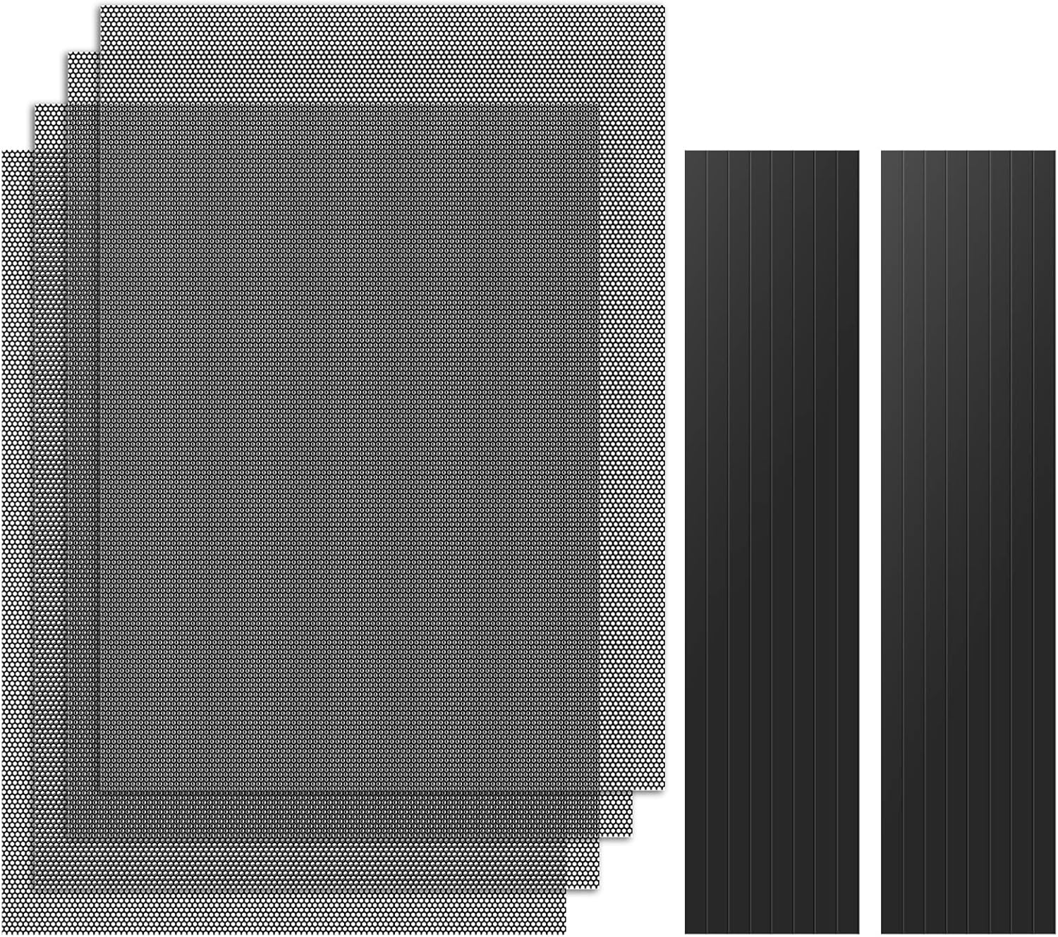 1000 x 300 mm 2 Piezas Filtro de Malla Antipolvo para Caja de PC DIY Filtro de Polvo de PVC Cubierta de Filtro de Malla Antipolvo para PC Ventilador con 8 Tiras Magnéticas, Orificio de 0,03 Pulgadas