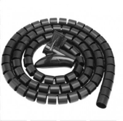 Organizador de Cables, en Tubo BROBOTIX 263533, Organizador, Plástico, Negro, 150 cm