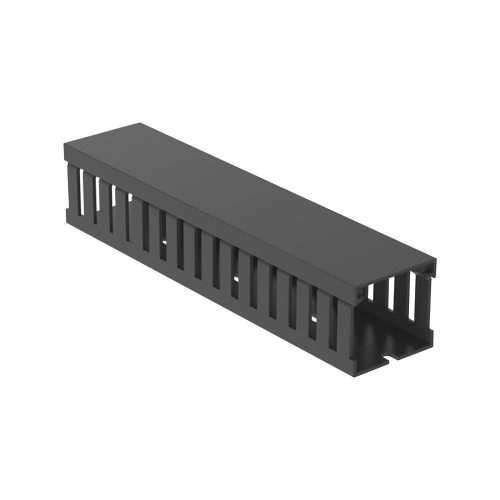 CANALETA PANDUIT RANURADA DE PVC CON TAPA, TIPO F, 44.5 MM DE ANCHO, 41.1 MM DE ALTO Y 2 M DE LARGO, COLOR GRIS, FC1.5X1.5LG2