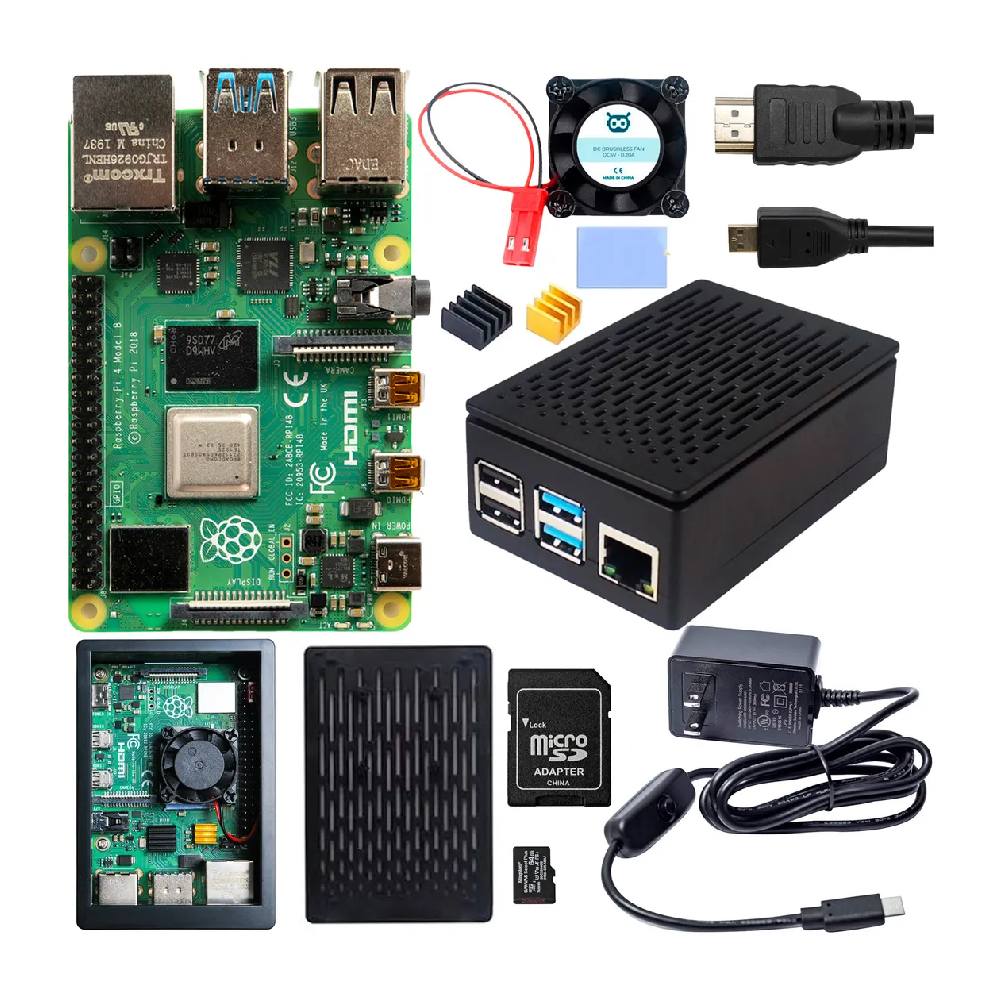 RASPBERRY PI4 4GB CASE VENTILADOR SD 32GB HDMI PI 4 B KIT