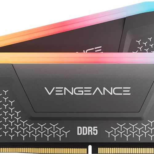 MEMORIA RAM CORSAIR VENGEANCE RGB RS DDR5 64GB (2X32GB) 6000MHZ CL40 – AMD EXPO E INTEL XMP 3.0 – ALTO RENDIMIENTO PARA PC DE ESCRITORIO – COLOR GRIS