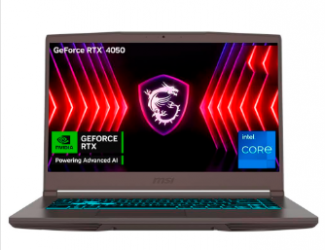 LAPTOP GAMER MSI THIN 15 DE 15.6” FULL HD – INTEL CORE I5‑13420H – NVIDIA GEFORCE RTX 4050 – 32GB RAM – 1TB SSD – WINDOWS 11 HOME – DISEÑO DELGADO Y POTENTE