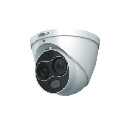 DAHUA TPC-DF1241-B2F2-DW-S8 -CAMARA IP DUAL TERMICA LENTE TERMICO DE 2MM (256×192), LENTE VISIBLE DE 2MM Y 4 MEGAPIXELES, EUREKA, IA CON DETECCIÓN DE CALOR, FUMADORES, VEHICULOS Y PERSONAS, IR DE 30 MTS, IP67, ALARMA DE AUDIO, MICROSD, E&S DE ALARMA