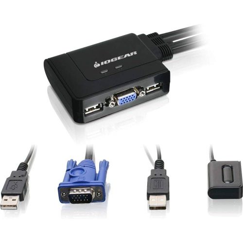 IOGEAR GCS22U CABLE SWITCH AND REMOTE VGA TO USB, 2 PORT USB