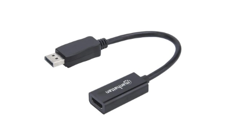 ADAPTADOR PASIVO DISPLAYPORT MACHO A HDMI HEMBRA 151634 – RESOLUCIÓN 1080P A 60HZ – CONVIERTE SEÑAL DISPLAYPORT A HDMI – COLOR NEGRO