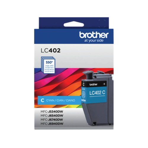CARTUCHO BROTHER LC402C CIAN, 550 PÁGINAS, LC402C