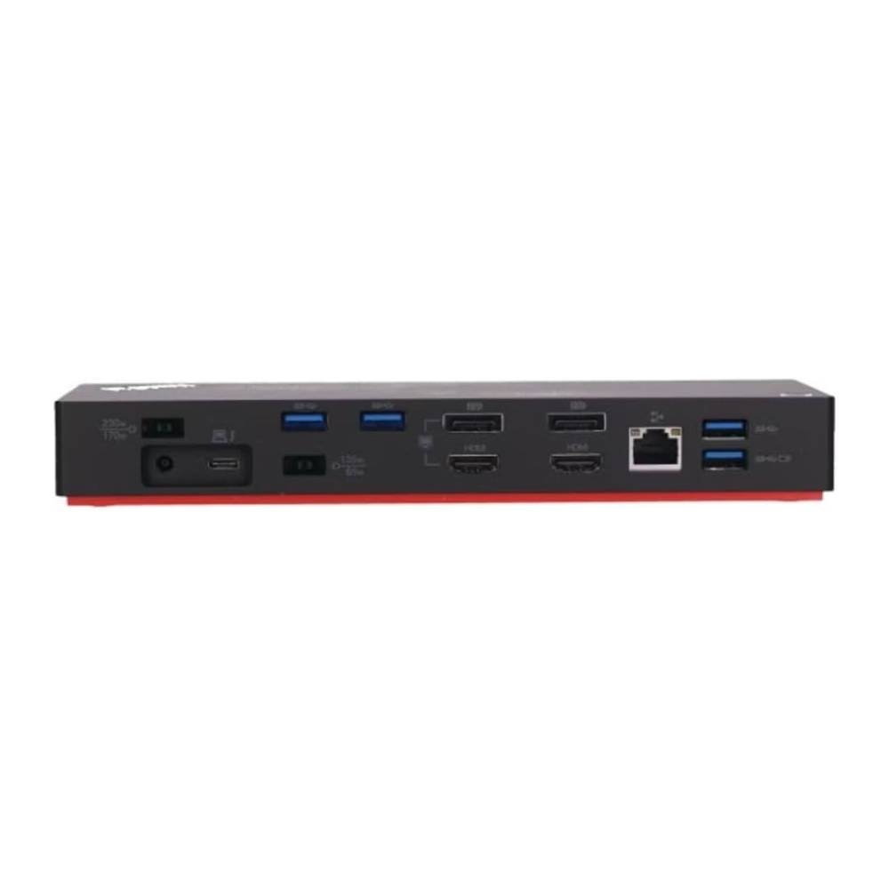LENOVO USA THINKPAD THUNDERBOLT 3 DOCK GEN 2 135 W (40AN0135US) DUAL UHD 4K CAPACIDAD DE PANTALLA, 2 HDMI, 2 DP, USB-C, USB 3.1, NEGRO