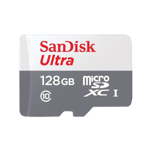 MEMORIA FLASH SANDISK ULTRA, 128GB MICROSDXC UHS-I CLASE 10, CON ADAPTADOR, SDSQUNR-128G-GN3MA