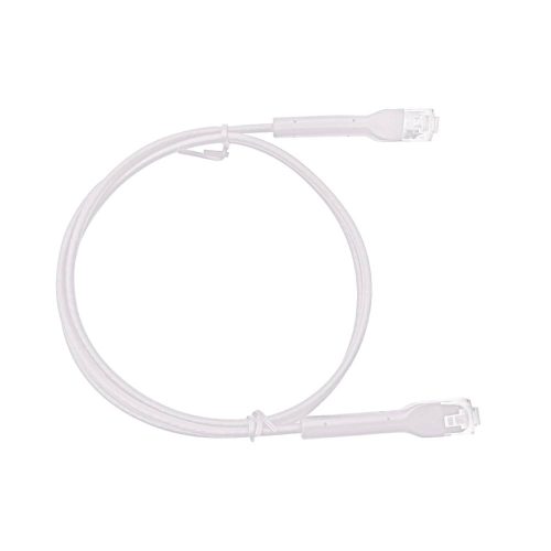 MINI PATCH CORD LINKEDPRO CAT6 ULTRA SLIM 1.5 METROS (4.92 PIES) BLANCO, AHORRA ESPACIO SIN ORGANIZADORES, CON BOTA FLEXIBLE, LP-PSLIM-15WH