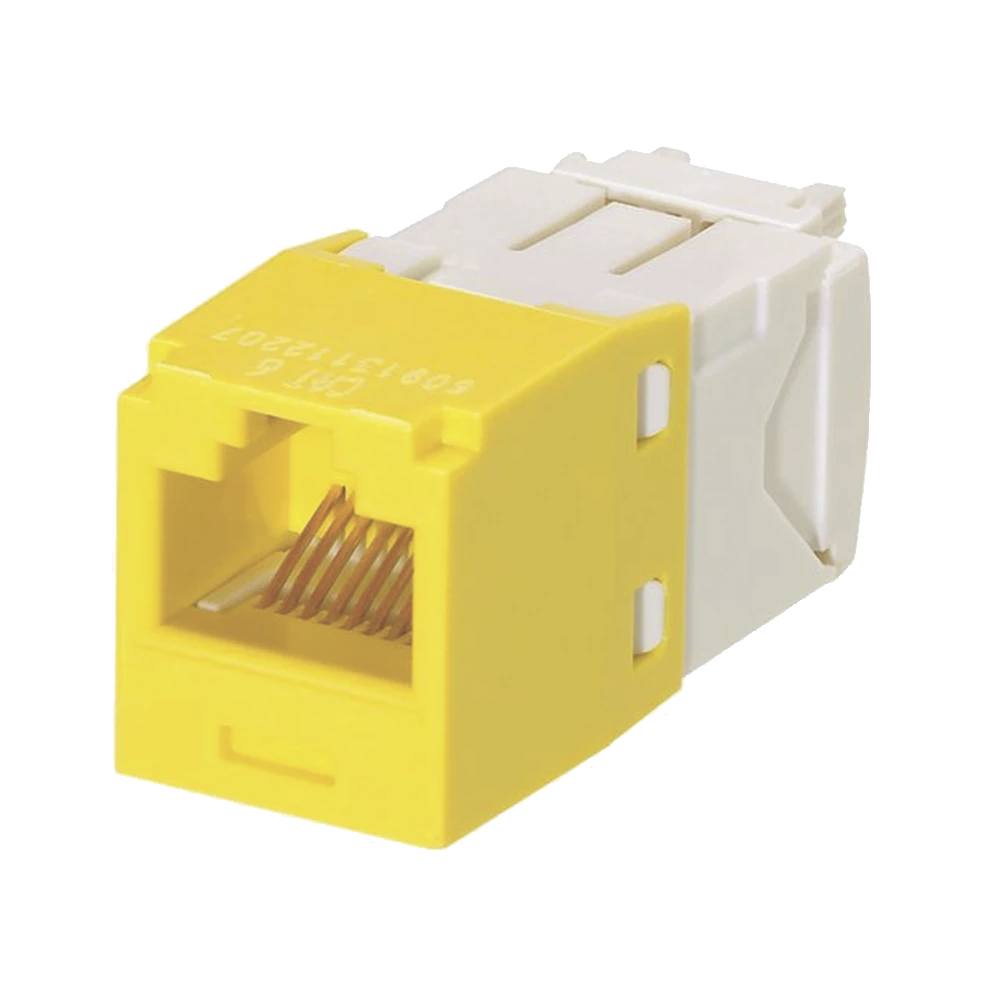 PANDUIT JACK CATEGORÍA 6, RJ-45, AMARILLO, ESTILO TG, MINI-COM, DE 8 POSICIONES Y 8 CABLES, CJ688TGYL