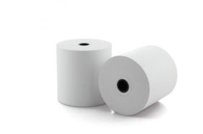 ROLLO DE PAPEL TÉRMICO NEXTEP NE‑529 80X70 MM PAQUETE DE 5 PIEZAS – 55M +5% – GRAMAJE 55 – IMPRESIÓN NEGRO DE ALTA CALIDAD