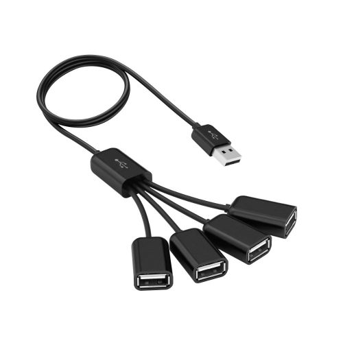VORAGO HUB HU-101 USB 2.0, 4 PUERTOS, NEGRO, HU-101