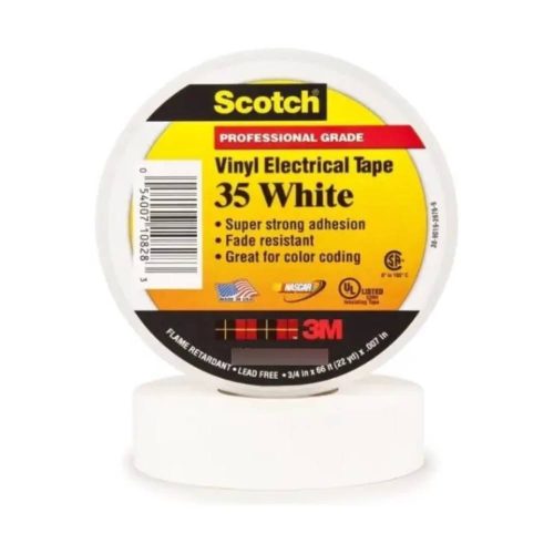 CINTA ELÉCTRICA DE VINILO BLANCA SCOTCH® 35 3M