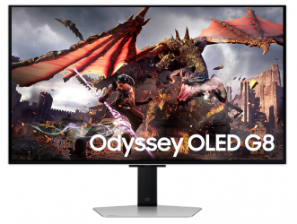 MONITOR GAMER SAMSUNG ODYSSEY OLED G8 QD-OLED 32" 4K UHD 240HZ | G-SYNC Y FREESYNC | HDMI / DISPLAYPORT | BOCINAS INTEGRADAS | PLATA