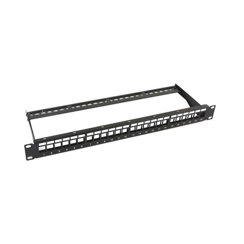 PATCH PANEL MODULAR LINKEDPRO BY EPCOM SIN BLINDAJE DE 24 PUERTOS, 1U, CON BARRA PARA ORGANIZAR CABLE, LP-PP-23-UTP-BK-24P
