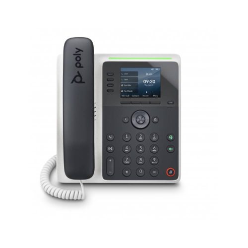 POLY TELÉFONO IP EDGE E220 CON PANTALLA 2.8", ALÁMBRICO, 4 LÍNEAS, ALTAVOZ, NEGRO/BLANCO, 82M87AA
