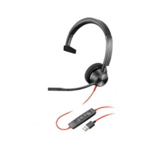 HP POLY BLACKWIRE 3315, ALAMBRICOS, USB-A ,MONOAURAL, CERTIFICACION MICROSOFT TEAMS, 76J13AA
