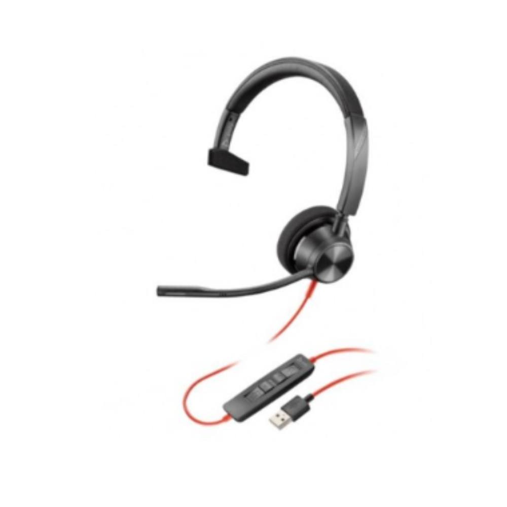HP POLY BLACKWIRE 3315, ALAMBRICOS, USB-A ,MONOAURAL, CERTIFICACION MICROSOFT TEAMS, 76J13AA