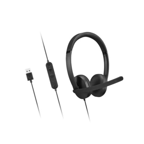 LENOVO AUDÍFONOS CON MICRÓFONO 4XD1P83425, CANCELACIÓN DE RUIDO, ALÁMBRICO, USB, NEGRO, 4XD1P83425