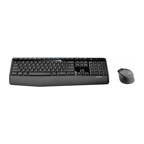 LOGITECH MK345 COMBO TECLADO TAMAÑO NORMAL CON REPOSAMANOS Y CÓMODO MOUSE PARA DIESTROS, CONEXIÓN INALÁMBRICA 2.4 GHZ, RECEPTOR USB, COMPATIBLE CON PC, LAPTOP - NEGRO